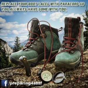 Paracord shoe laces