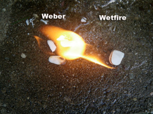 Weber vs Wetfire burning in water