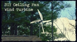 Ceiling fan wind turbine