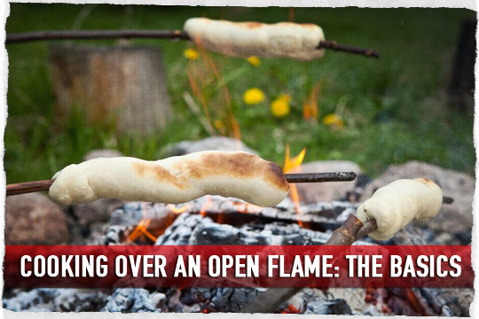 Cooking Bread Over Open Flame