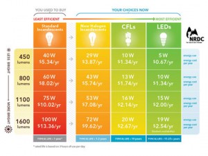 NRDC Lighting Handout Chart