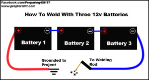 Arc Welding With 3 Batteries