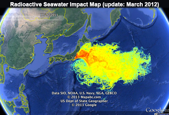 Radioactive Seawater Map