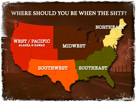United States Region Map SHTF